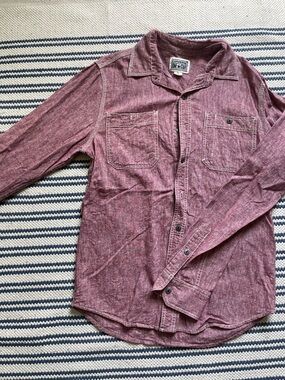 Converse Men's Button-Down Shirt in Maroon